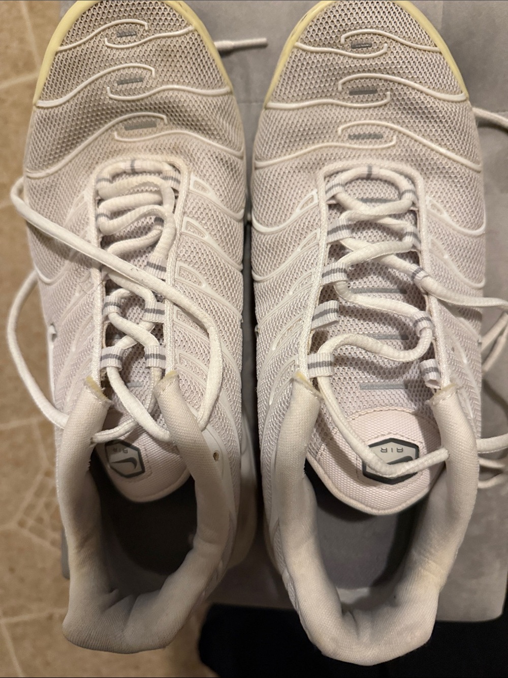 White Athletic Sneakers - Mesh Upper